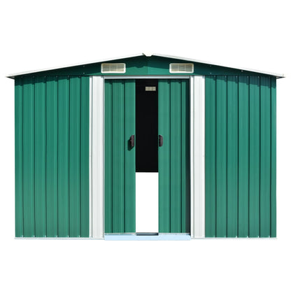 Hageskur grønn 257x990x181 cm galvanisert stål