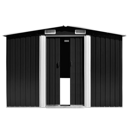 Hageskur antrasitt 257x990x181 cm galvanisert stål