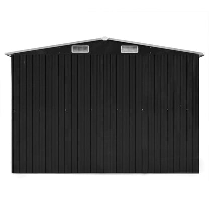 Hageskur antrasitt 257x990x181 cm galvanisert stål