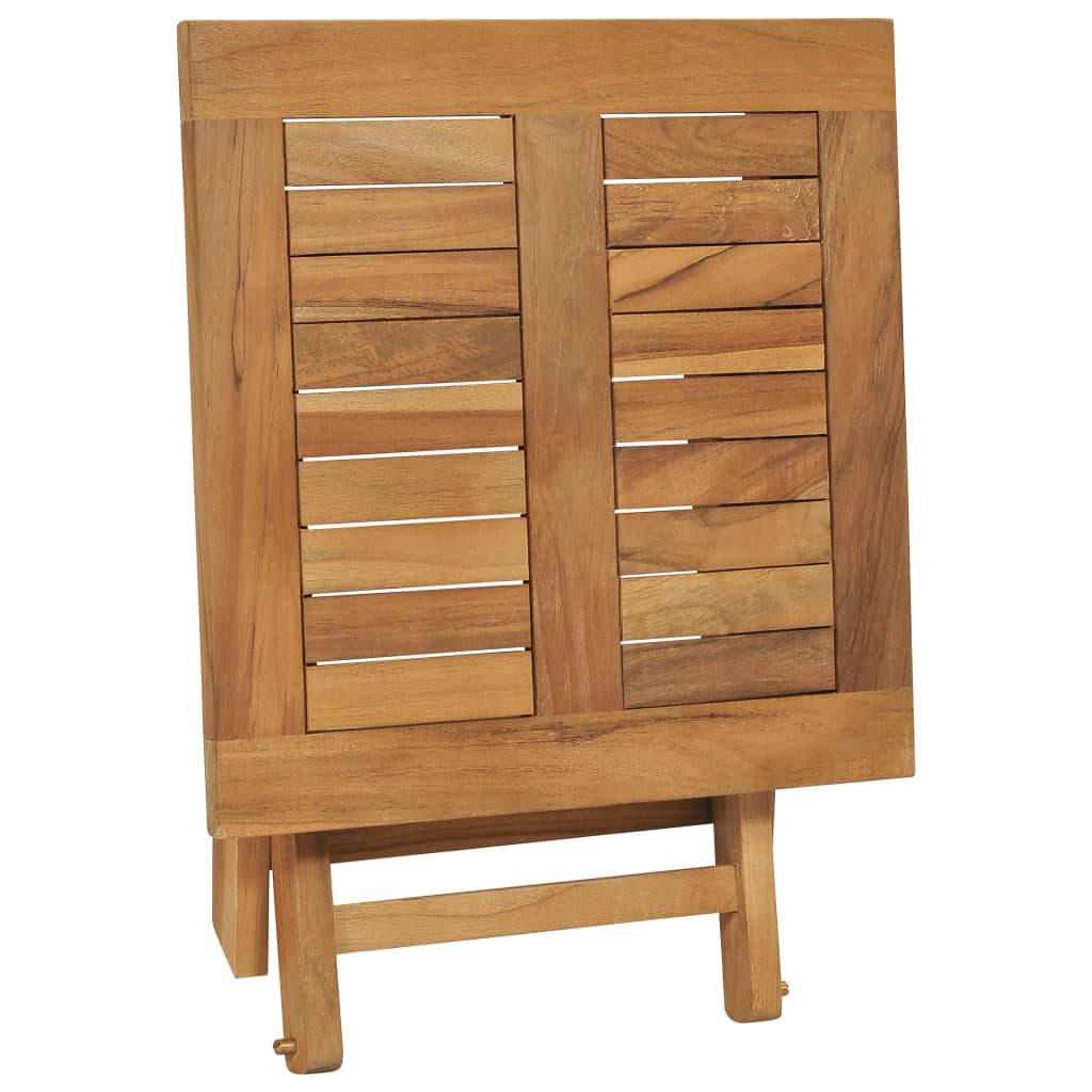 Sammenleggbar solseng med bord heltre teak