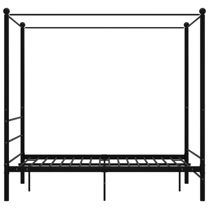 Himmelsengeramme svart metall 120x200 cm