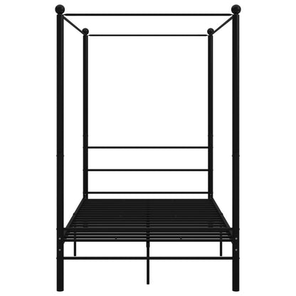 Himmelsengeramme svart metall 120x200 cm
