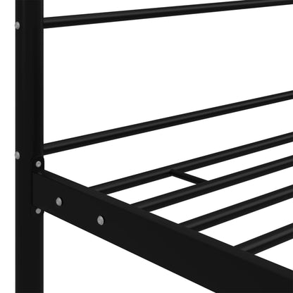 Himmelsengeramme svart metall 120x200 cm
