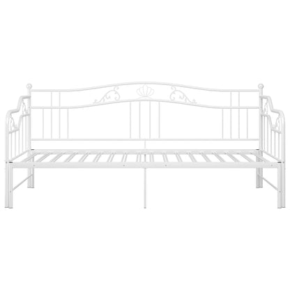 Hvit uttrekkbar sovesofa, 90x200 cm