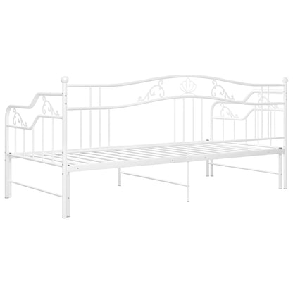 Hvit uttrekkbar sovesofa, 90x200 cm