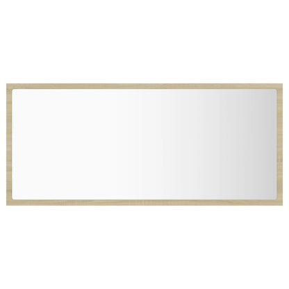 LED-badespeil sonoma eik 90x8,5x37 cm akryl