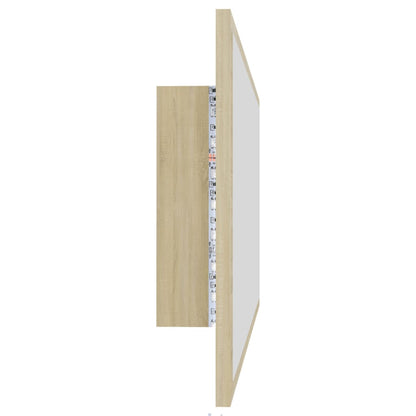 LED-badespeil sonoma eik 90x8,5x37 cm akryl