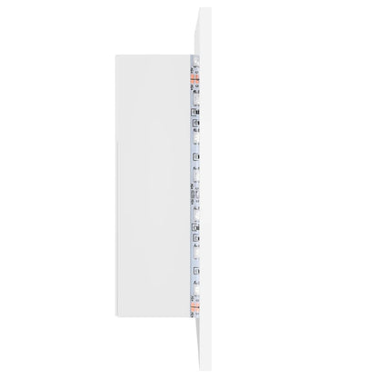 LED-speilskap til baderom hvit 40x12x45 cm akryl