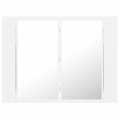 LED-speilskap hvit 60x12x45 cm akryl