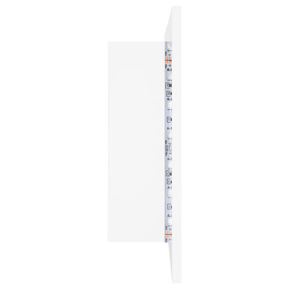 LED-speilskap hvit 80x12x45 cm akryl