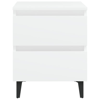 Nattbord 2 stk hvit 40x35x50 cm konstruert tre