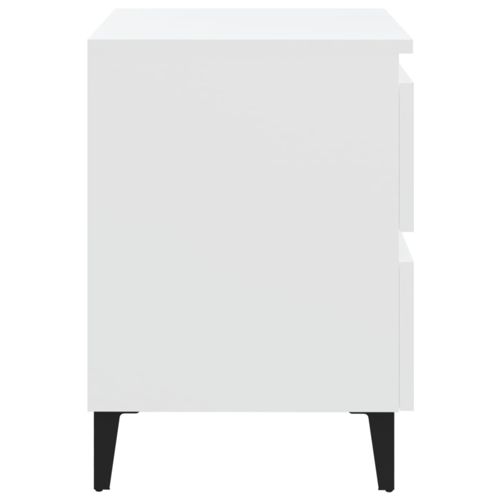 Nattbord 2 stk hvit 40x35x50 cm konstruert tre