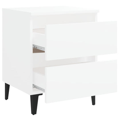 Nattbord 2 stk hvit 40x35x50 cm konstruert tre
