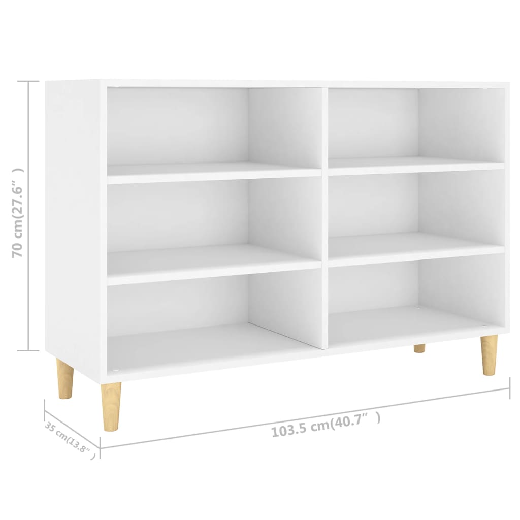 Hvit skjenk med skandinavisk design
