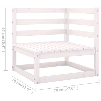 4-seters hagesofa hvit heltre furu