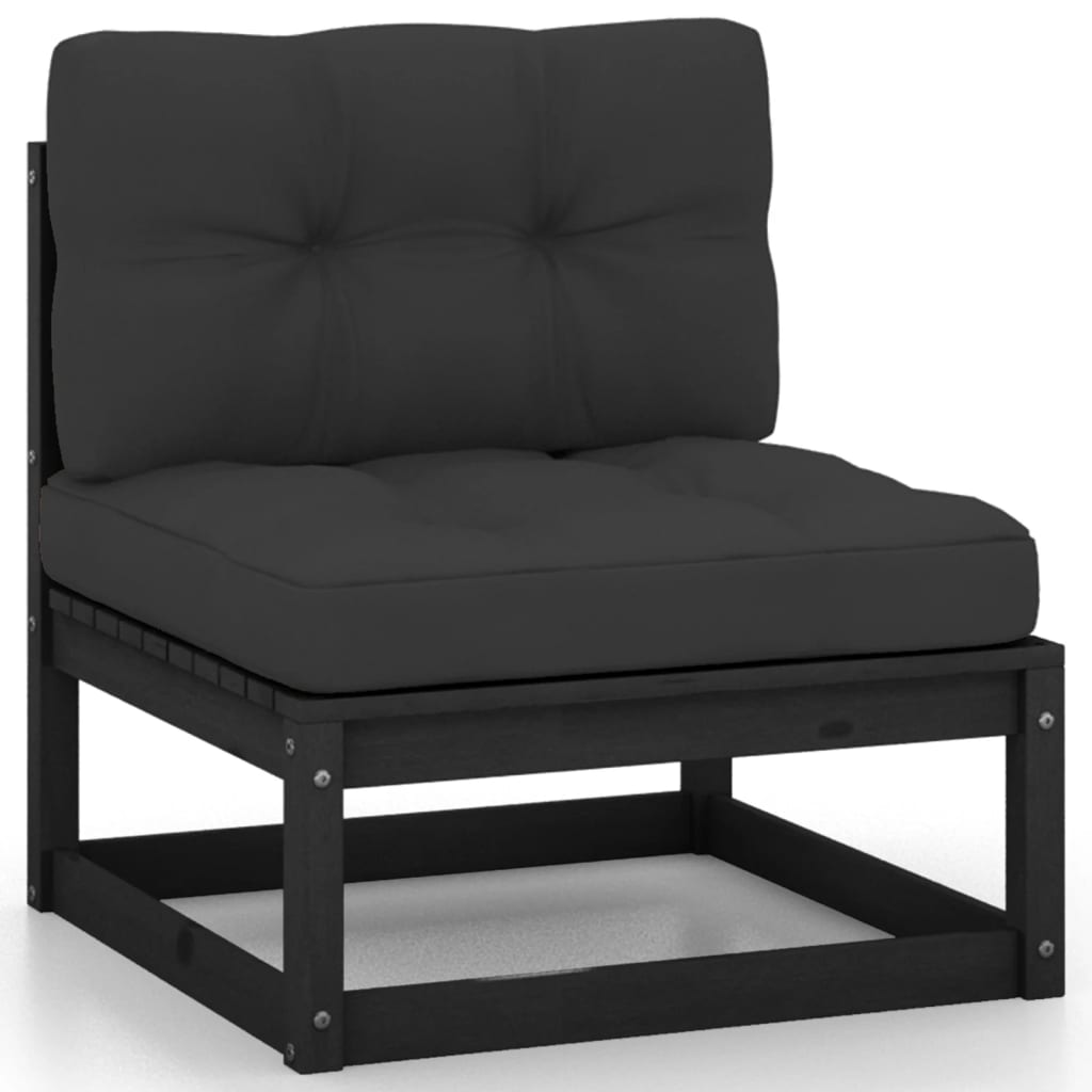 Hagesofa med puter 3-seters heltre furu