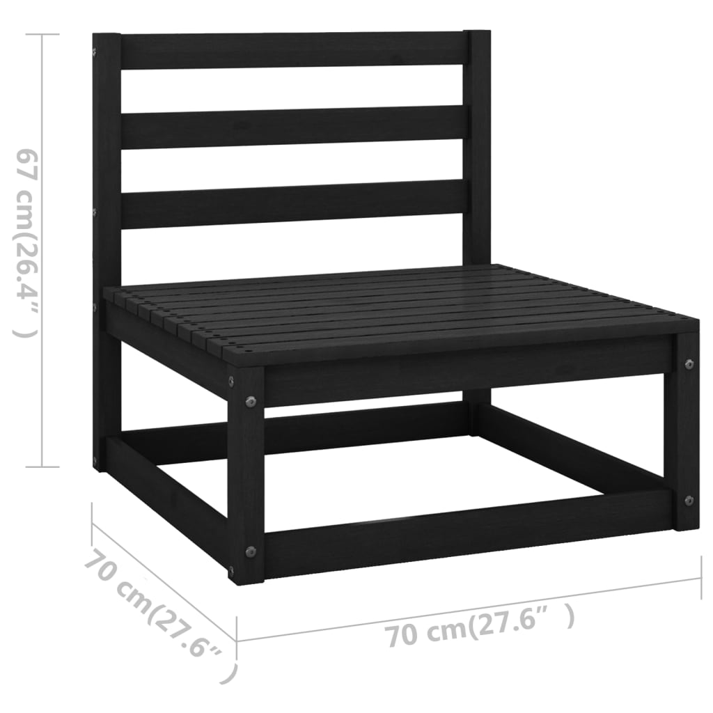 Hagesofa med puter 3-seters heltre furu