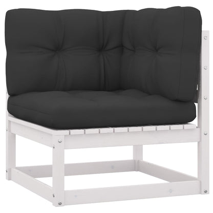 Hagesofagruppe med puter, 6 deler, heltre furu