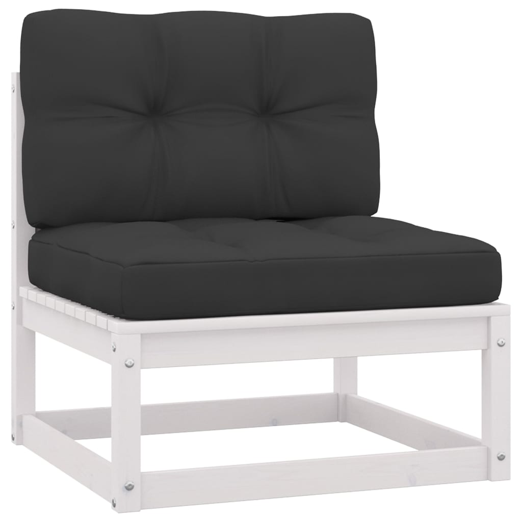 Hagesofagruppe med puter, 6 deler, heltre furu