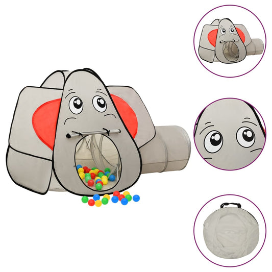Leketelt for barn med grå elefant