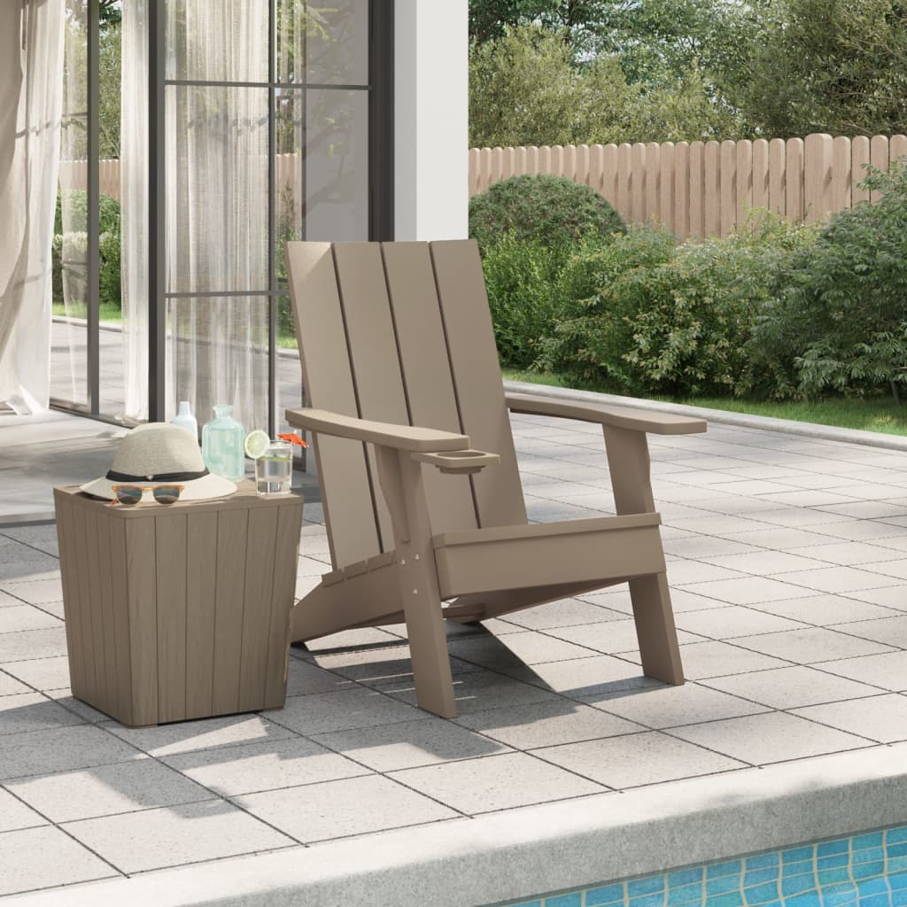 Adirondack hagestol lysebrun 75x88,5x89,5 cm polypropylen