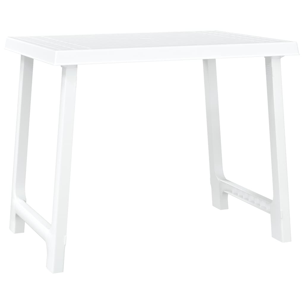 Campingbord hvit 79x56x64 cm PP tre-utseende