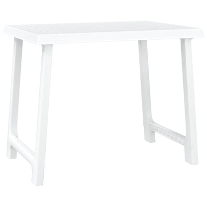 Campingbord hvit 79x56x64 cm PP tre-utseende