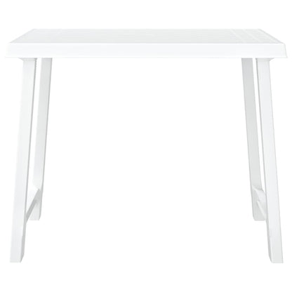 Campingbord hvit 79x56x64 cm PP tre-utseende