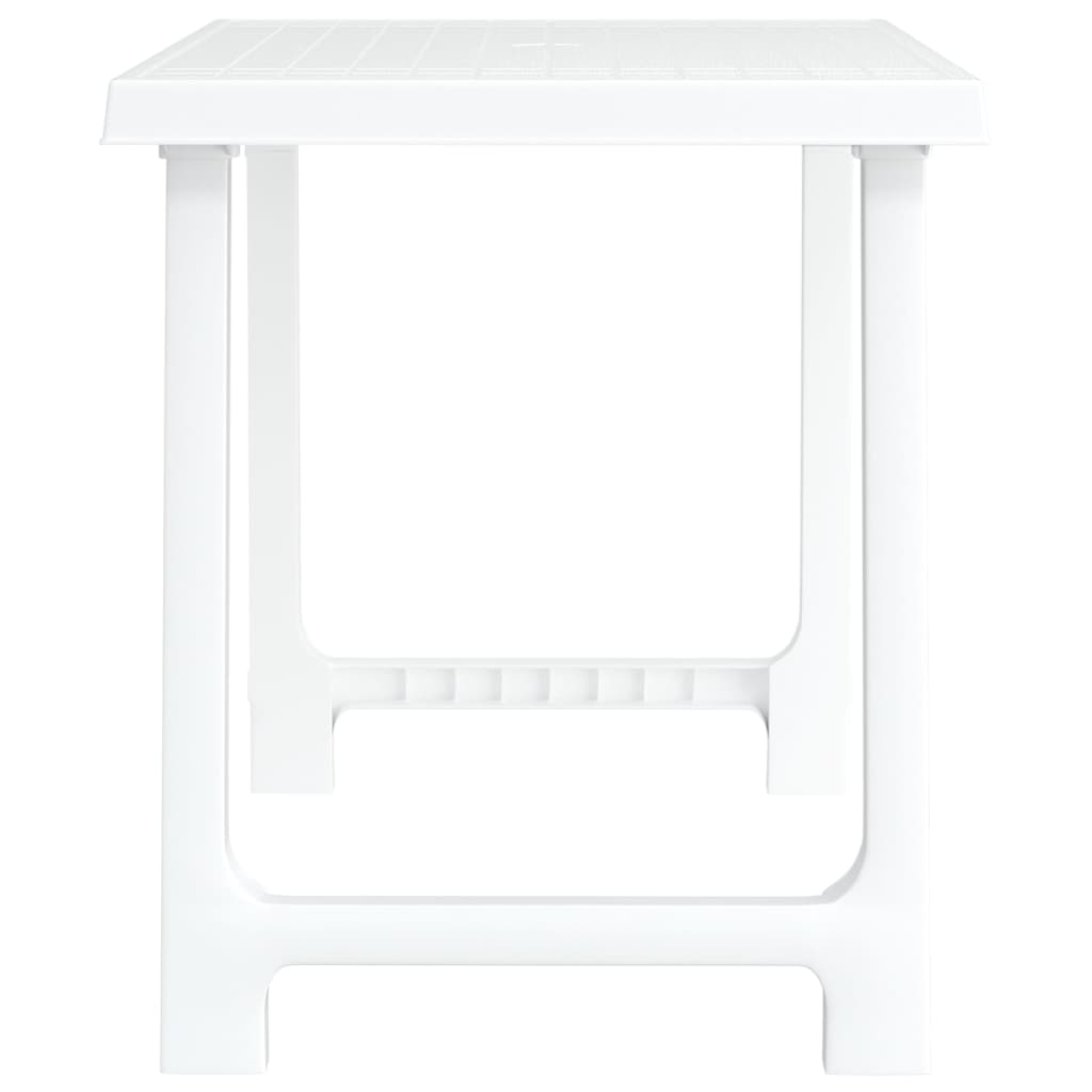 Campingbord hvit 79x56x64 cm PP tre-utseende