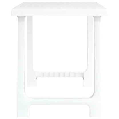 Campingbord hvit 79x56x64 cm PP tre-utseende