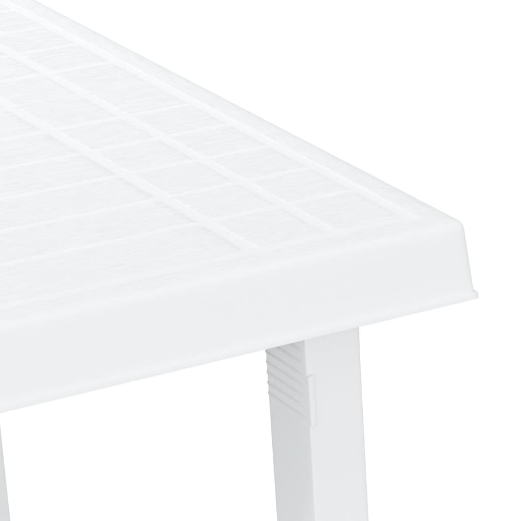 Campingbord hvit 79x56x64 cm PP tre-utseende